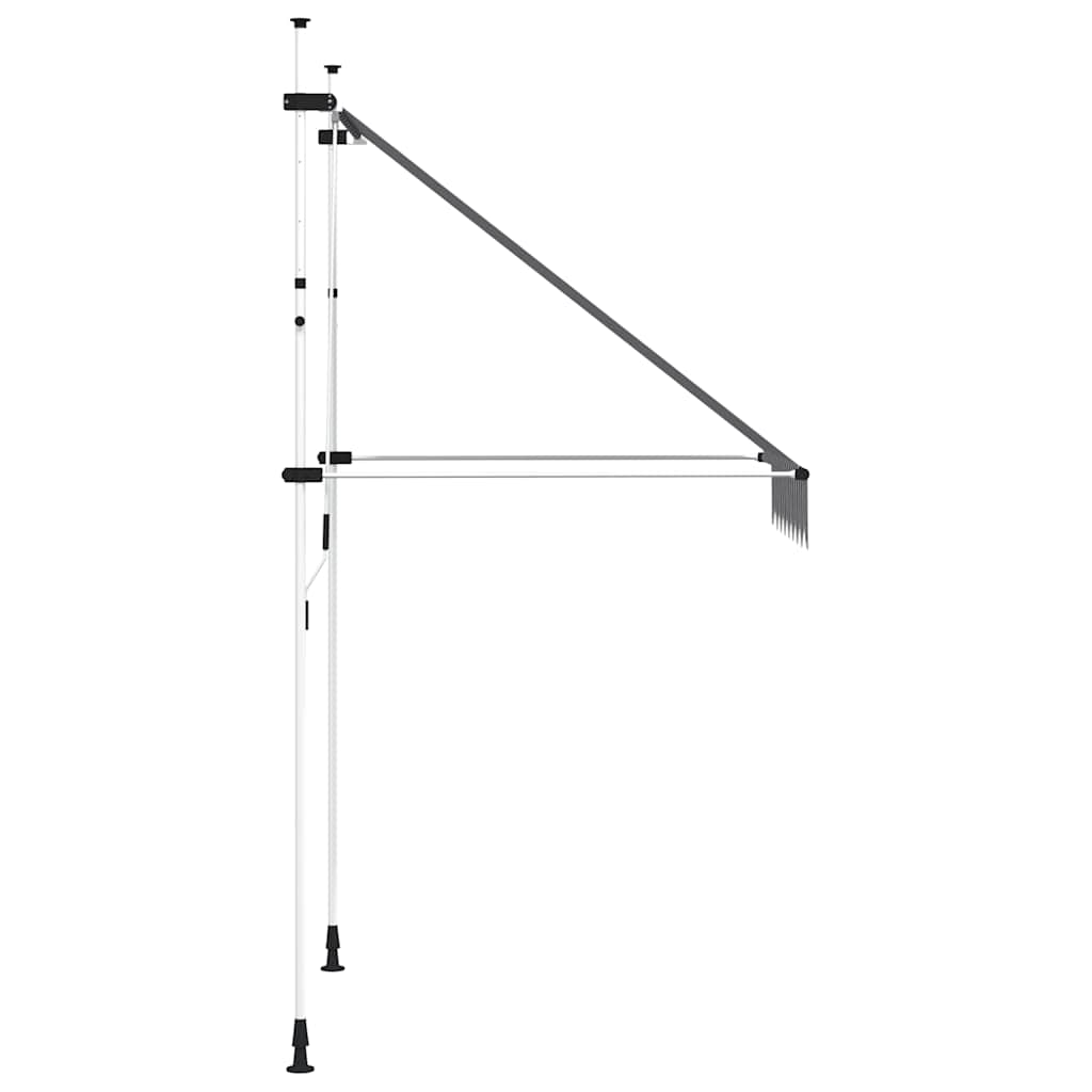 vidaXL Ručne zaťahovacia markíza, 150 cm, modro-biele pásiky-7