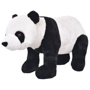 vidaXL Stojaca plyšová hračkárska panda, čierno biela XXL-1