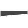 vidaXL 6-panelová zábrana proti vetru sivá 800x80 cm látková-1