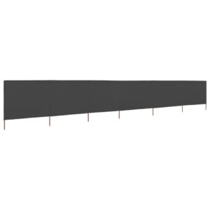vidaXL 6-panelová zábrana proti vetru sivá 800x80 cm látková-1