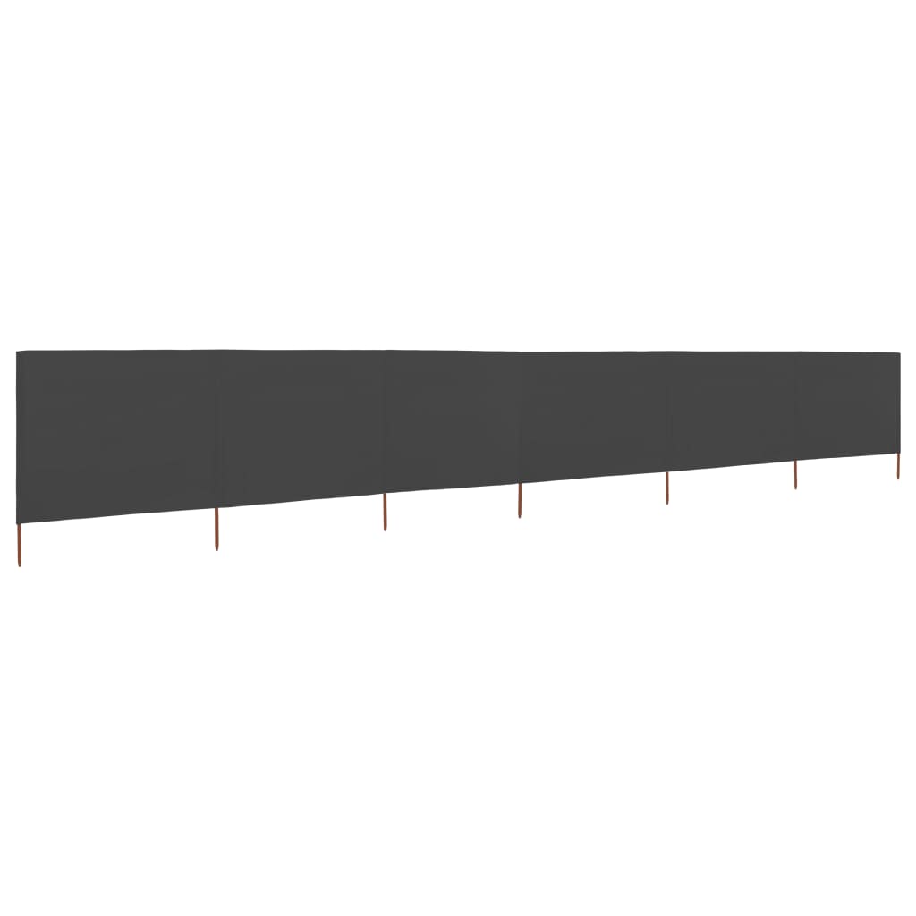 vidaXL 6-panelová zábrana proti vetru sivá 800x80 cm látková-1