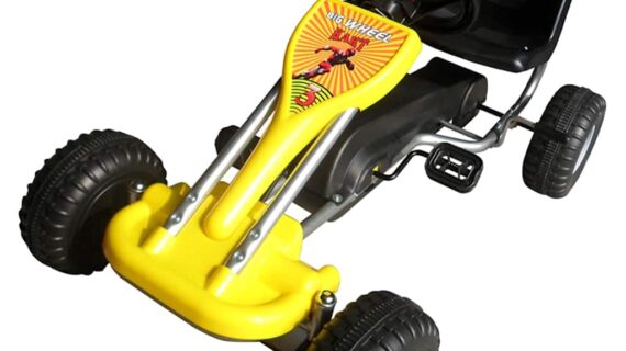 vidaXL Šľapacia motokára, žltá-1