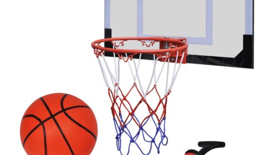 Vnutorný mini basketbalový kôš set s loptou a pumpou-1