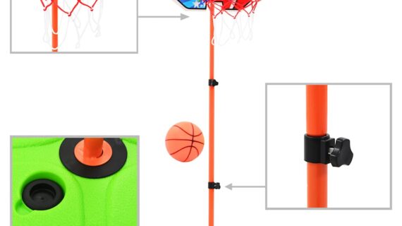 vidaXL Detský basketbalový kôš s loptou-1