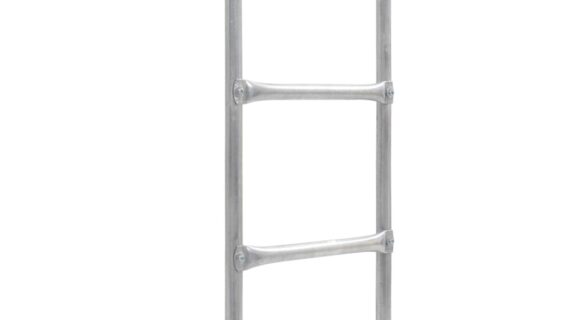 vidaXL Dvojstupňový rebrík k trampolíne, oceľ, strieborný 72 cm (vhodné pre výšku 65 cm)-1