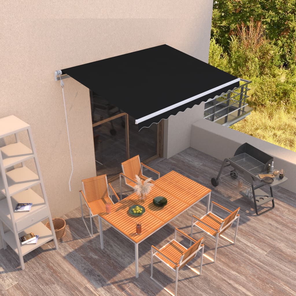 vidaXL Automatická zaťahovacia markíza 300x250 cm antracitová-1