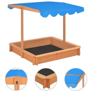 vidaXL Pieskovisko s nastaviteľnou strieškou 115x115x115 cm-1