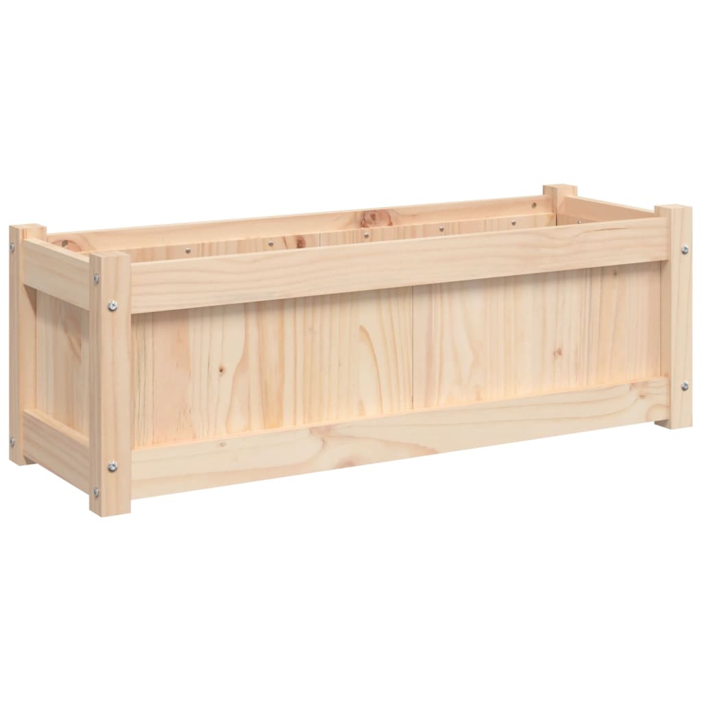 vidaXL Záhradný kvetináč 90x31x31 cm masívna borovica-7