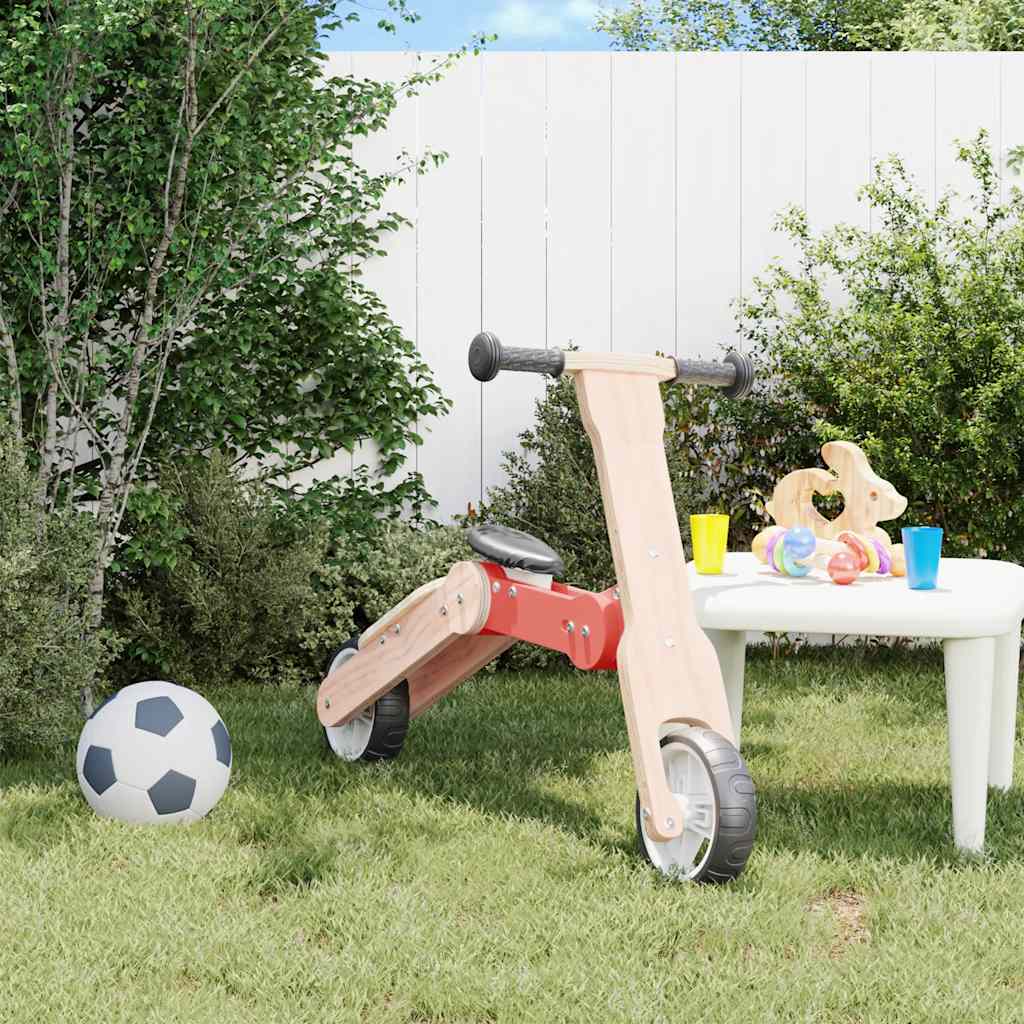 Detská kolobežka vidaXL 2 v 1 červená-3