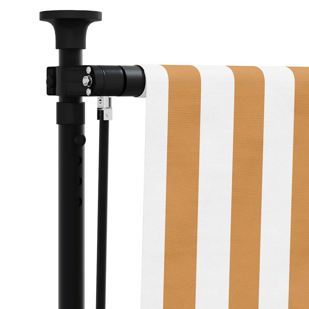 vidaXL Vonkajšia roleta oranžovo-biela 100x270 cm látka a oceľ-7