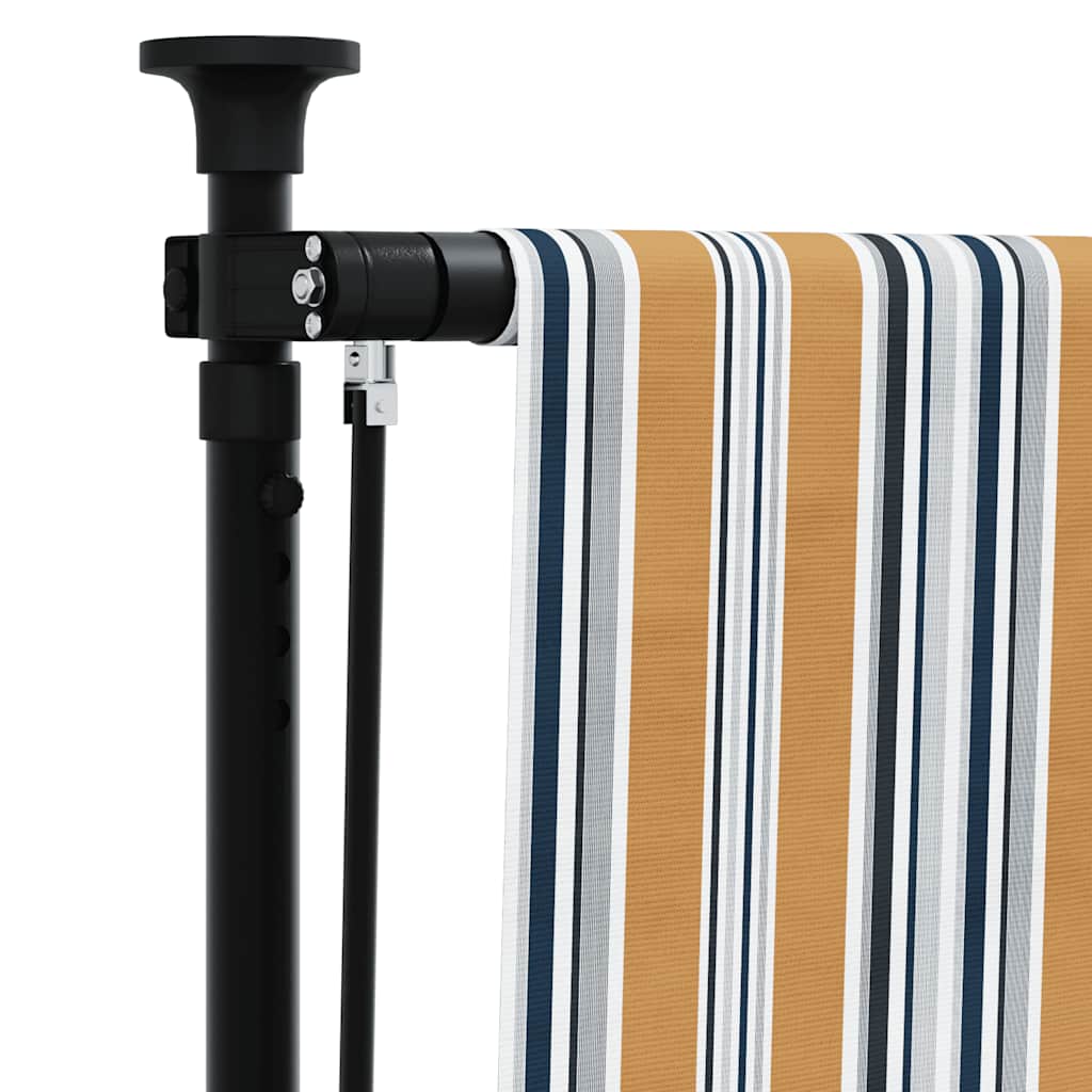 vidaXL Vonkajšia roleta žlto-biela 100x270 cm látka a oceľ-7