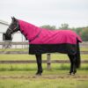 vidaXL Plášť pre kone Ružová a čierna 75 cm Polyester-1