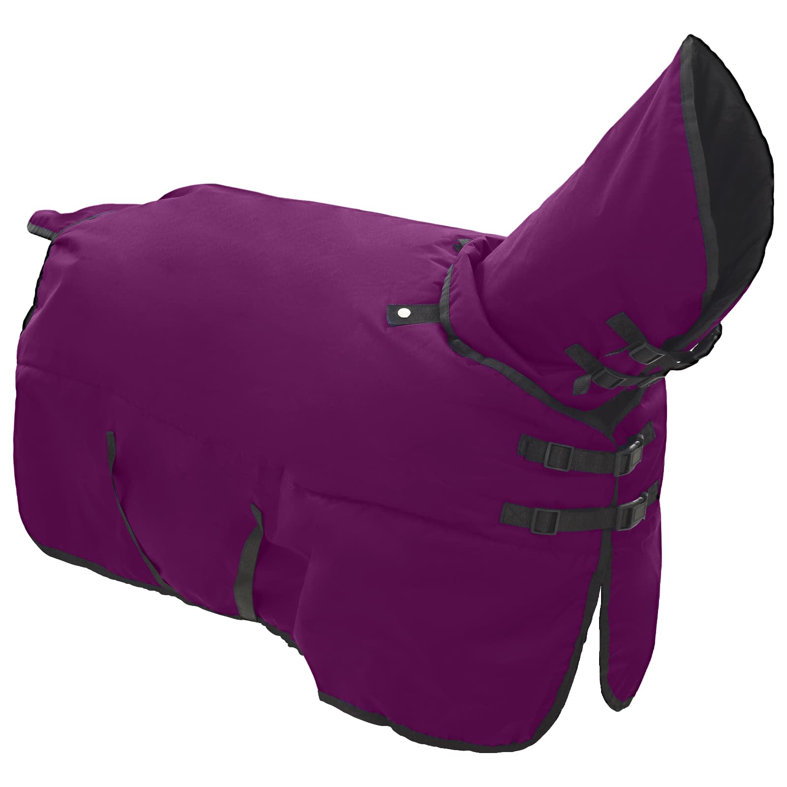 vidaXL Plášť pre kone Úplne fialová 75 cm Polyester-3