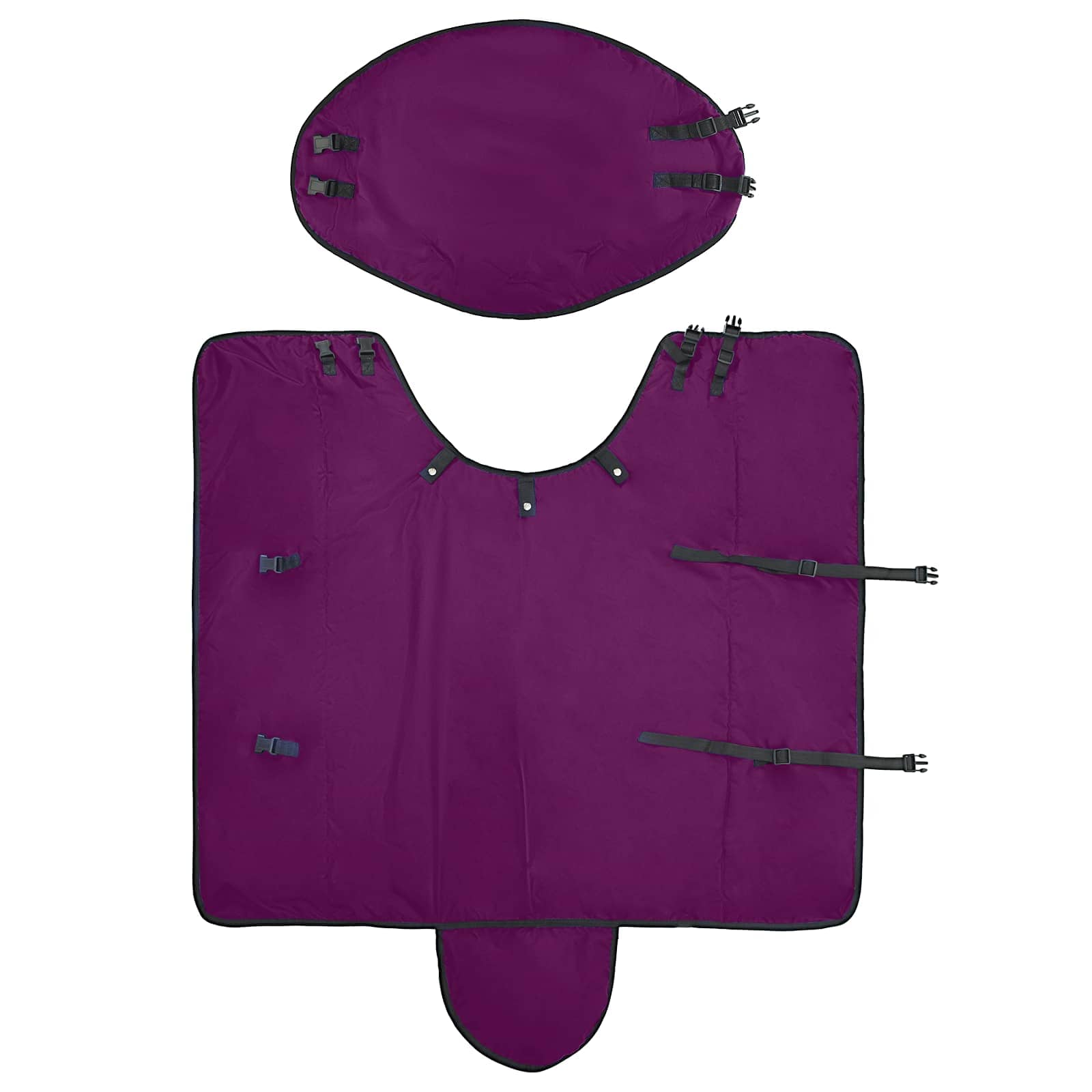 vidaXL Plášť pre kone Úplne fialová 75 cm Polyester-5