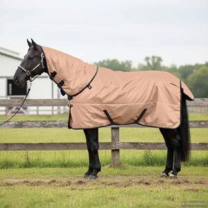 vidaXL Plášť pre kone Kapučínová 75 cm Polyester-1