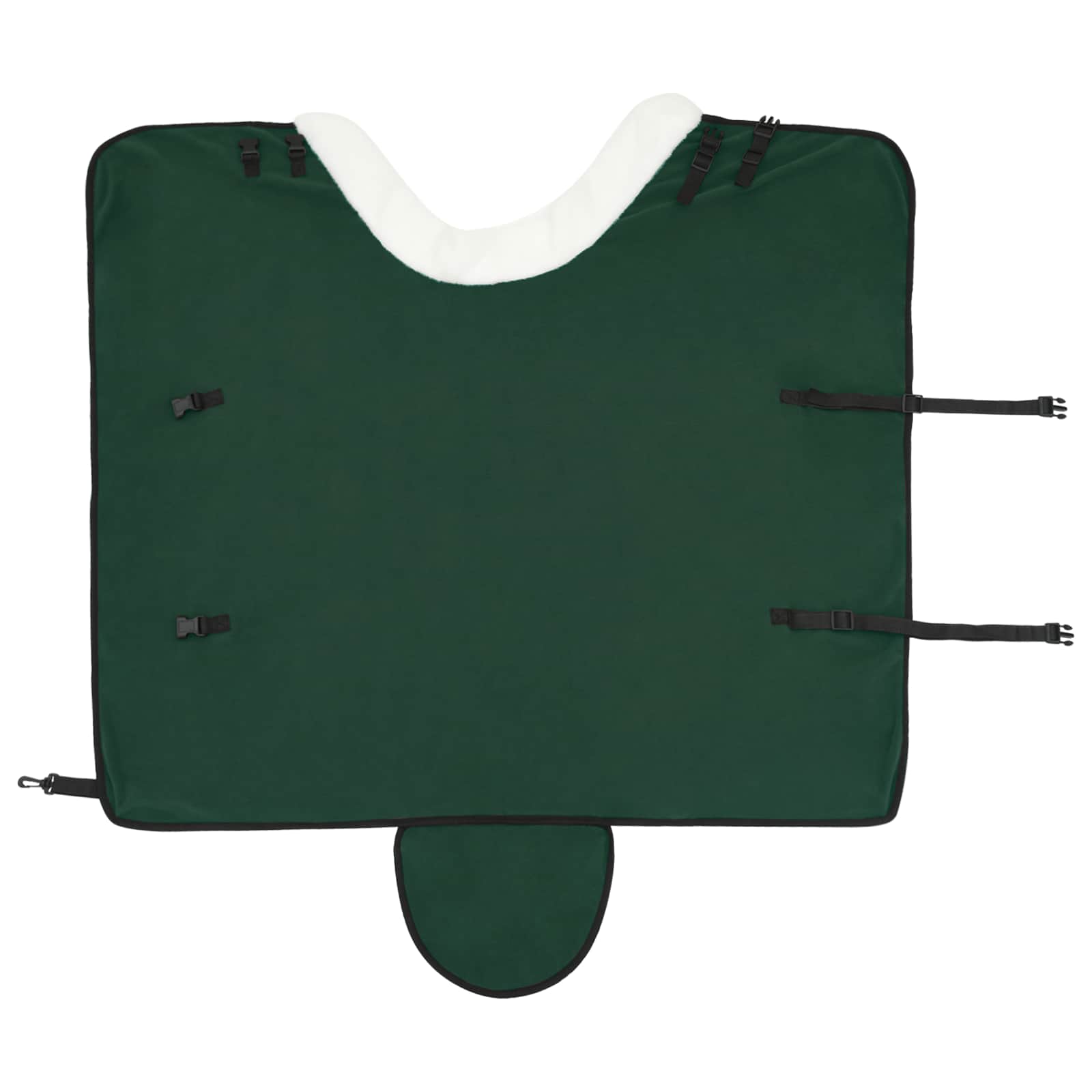 vidaXL Plášť pre kone Plná tmavozelená 75 cm Polárna fleece-5