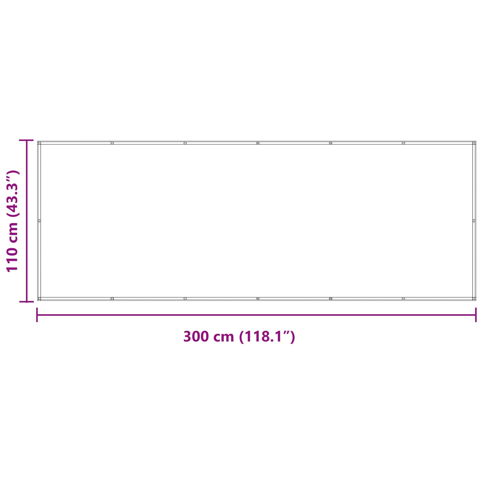 vidaXL Balkónová obrazovka 110 x 300 cm Oxfordská látka Obdĺžnikový-7