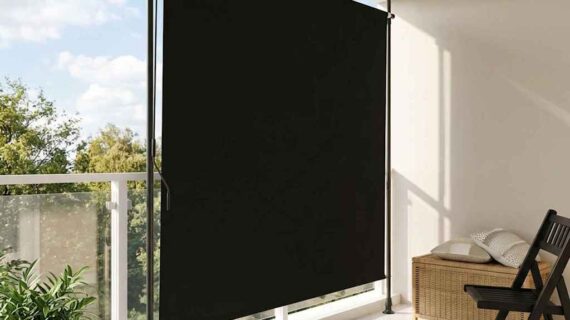 vidaXL Vonkajšia roleta Čierna 100 x 270 cm-1