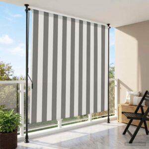 vidaXL Vonkajšia roleta Antracitová a biela 100 x 270 cm-1