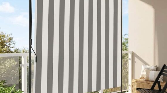 vidaXL Vonkajšia roleta Antracitová a biela 100 x 270 cm-1